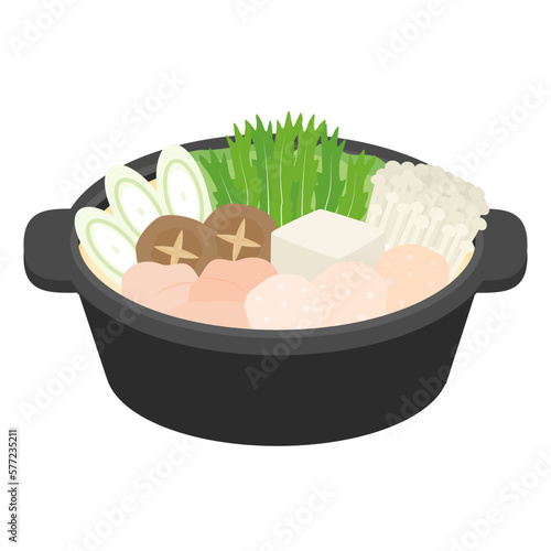 水炊きのイラスト