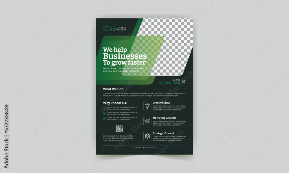 Obraz premium Creative corporate modern business flyer template design