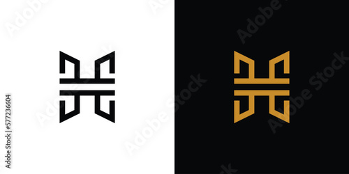 Modern and strong letter H initials logo design