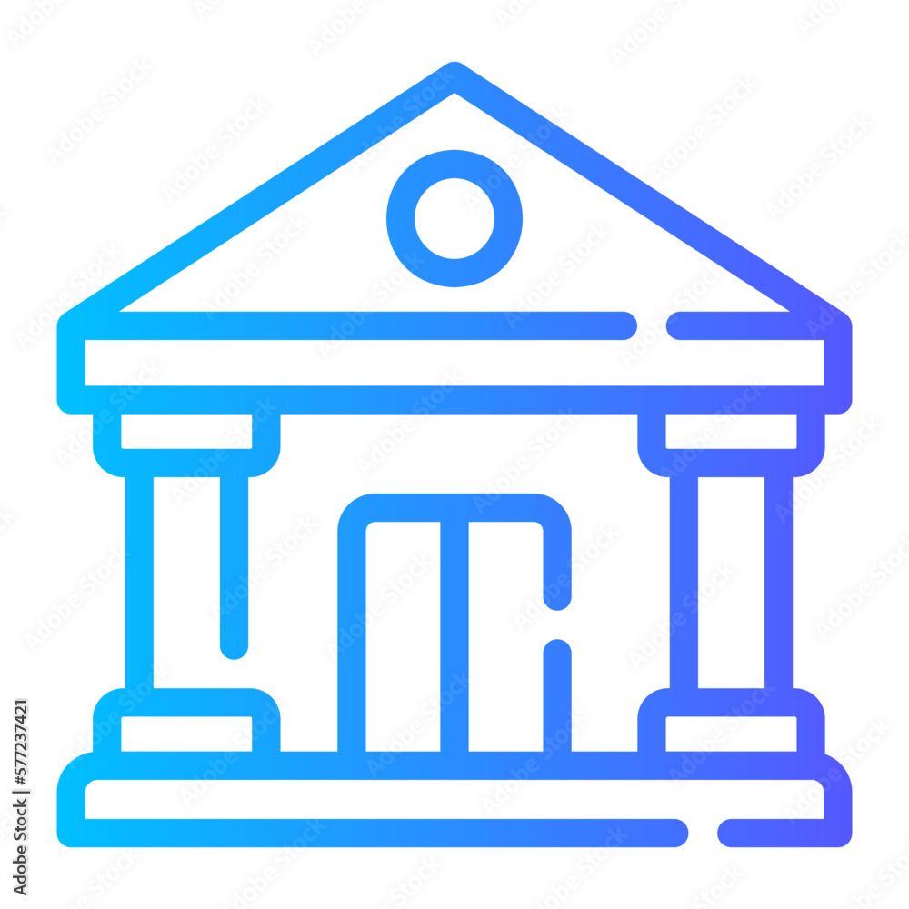 bank gradient icon bank gradient icon