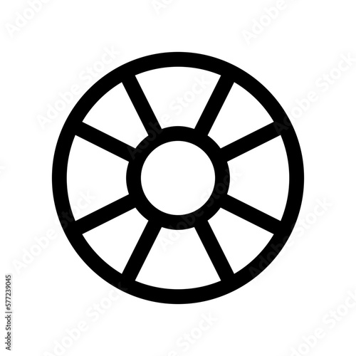 Editable vector help support lifebuoy icon. Black  line style  transparent white background. Part of a big icon set family. Perfect for web and app interfaces  presentations  infographics  etc