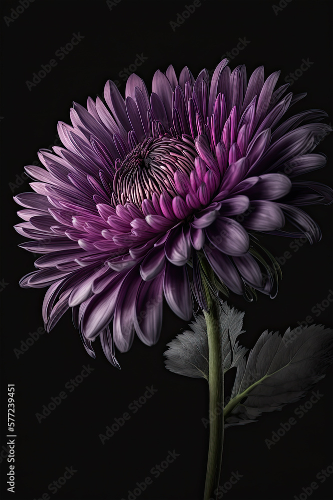 purple chrysanthemum on a dark background, Generative AI, isolated, plant, bloom, flora, beauty, purple chrysanthemum on a dark background, Generative AI, isolated, plant, bloom, flora, beauty,