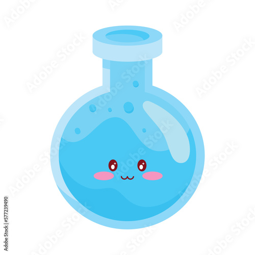 laboratory flask kawaii style