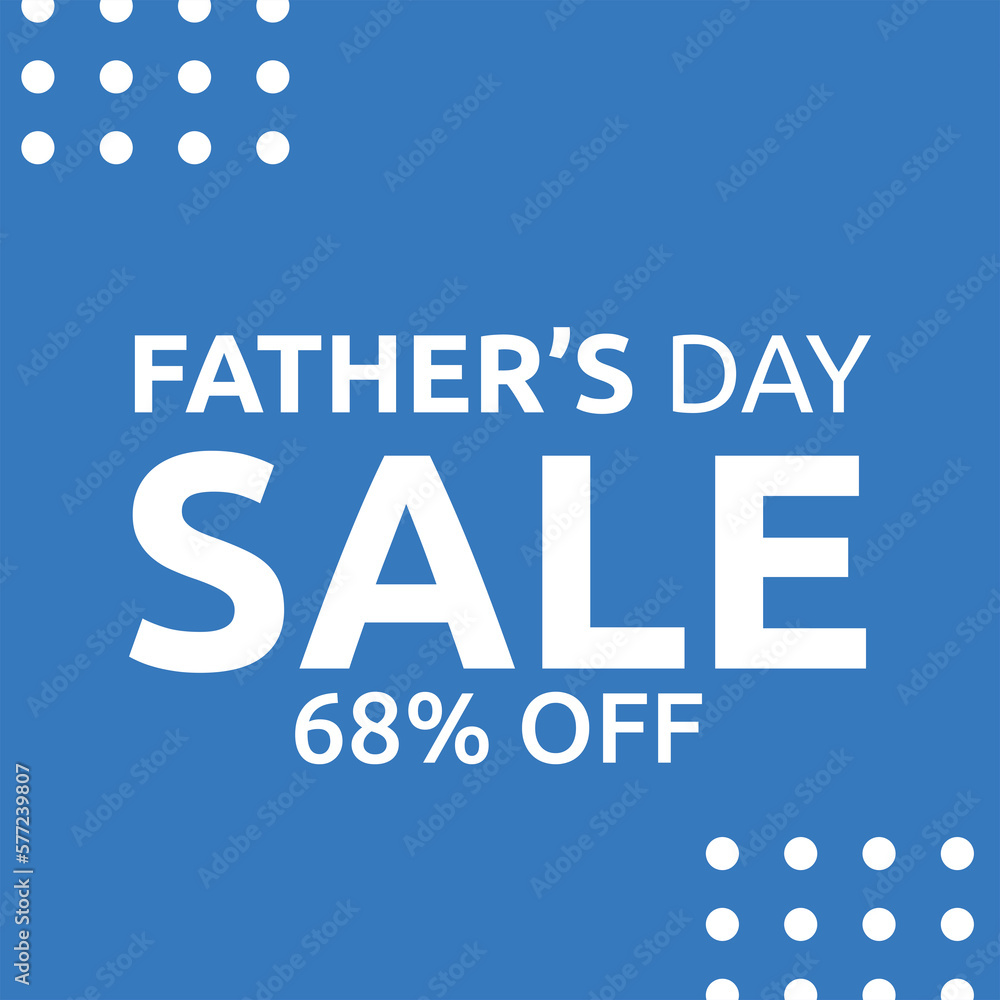 blue tag with circles and Father's day sale