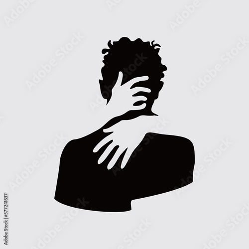 Couple hug cudle illustration vector art monocrhrome, love, couple silhouette petting clip art