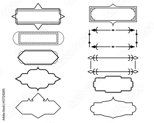 A set of simple vintage style frames	
