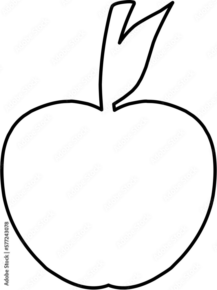 Apple Silhouette Outline Vector Apple Silhouette Outline Vector