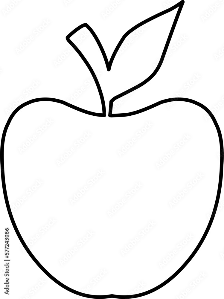 Apple Silhouette Outline Vector Apple Silhouette Outline Vector