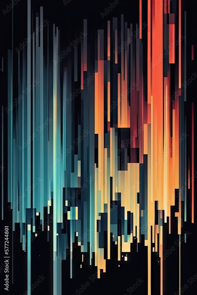 Obraz premium glitch vector background, colorful wallpaper, Made by AI,Artificial intelligence