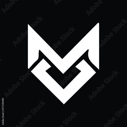 MV VM Logo Design, Creative Minimal Letter VN MV Monogram
