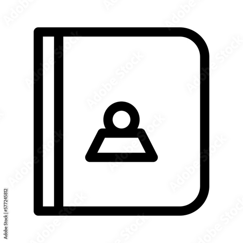 address book icon or logo isolated sign symbol vector illustration - high quality black style vector icons
