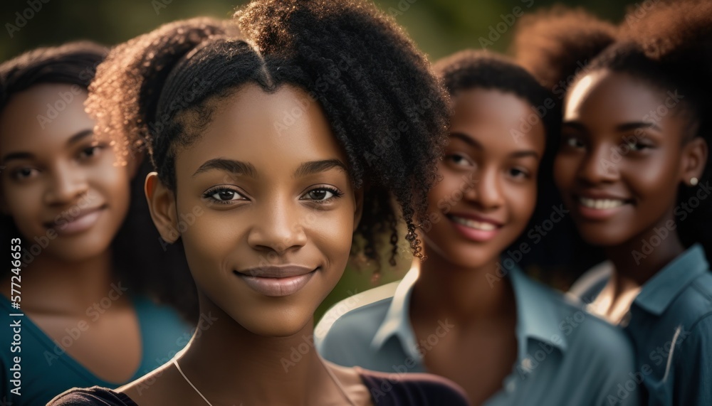 Group of Diverse and Empowered African American Black Youth Female High School Students Working Together in Theater : Power of Collaboration in Clubs, Sports Teams (generative AI) Group of Diverse and Empowered African American Black Youth Female High School Students Working Together in Theater : Power of Collaboration in Clubs, Sports Teams (generative AI)