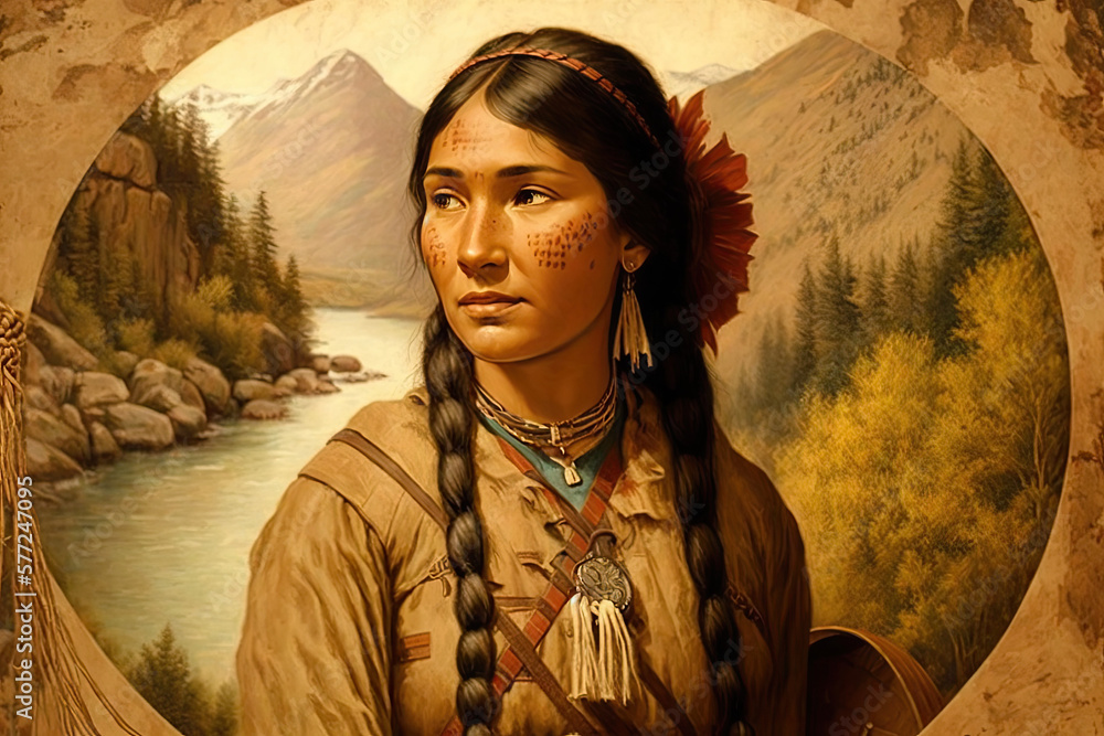 Sacagawea Leading Lewis And Clark On Their Expedition Made With Sacagawea Leading Lewis And Clark On Their Expedition Made With