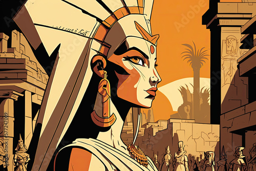 Hatshepsut transforming ancient Egypt during her reign made with generative ai