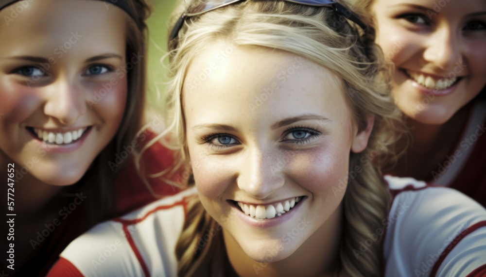 Group of Diverse and Empowered Caucasian White Youth Female High School Students Working Together in Softball : Power of Collaboration in Clubs, Sports Teams (generative AI) Group of Diverse and Empowered Caucasian White Youth Female High School Students Working Together in Softball : Power of Collaboration in Clubs, Sports Teams (generative AI)