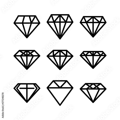 diamond icon or logo isolated sign symbol vector illustration - high quality black style vector icons
