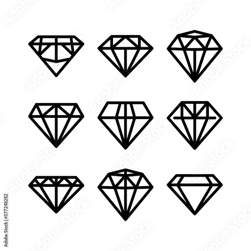 diamond icon or logo isolated sign symbol vector illustration - high quality black style vector icons 