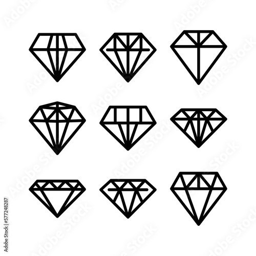 diamond icon or logo isolated sign symbol vector illustration - high quality black style vector icons
