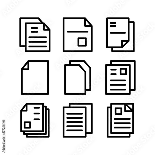 documents icon or logo isolated sign symbol vector illustration - high quality black style vector icons 