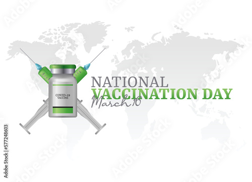 vector graphic of national vaccination day good for national vaccination day celebration. flat design. flyer design.flat illustration.