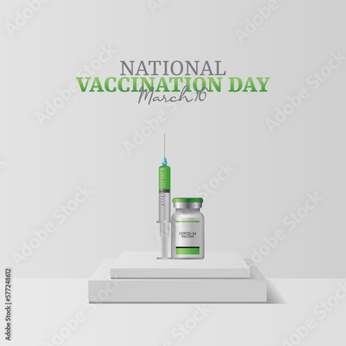 vector graphic of national vaccination day good for national vaccination day celebration. flat design. flyer design.flat illustration.