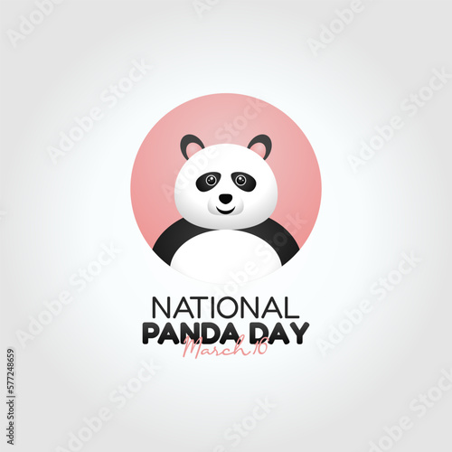 vector graphic of national panda day good for national panda day celebration. flat design. flyer design.flat illustration.