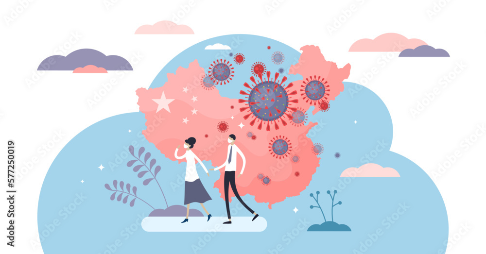 Corona virus outbreak concept, flat tiny person illustration, transparent background. Dangerous disease infection spread between people in asia. Medical virology alert and world health awareness. Corona virus outbreak concept, flat tiny person illustration, transparent background. Dangerous disease infection spread between people in asia. Medical virology alert and world health awareness.