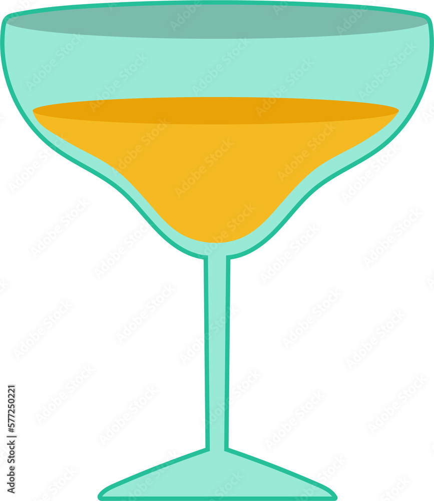 Martini glass flat icon. Cute cartoon cocktail PNG Martini glass flat icon. Cute cartoon cocktail PNG