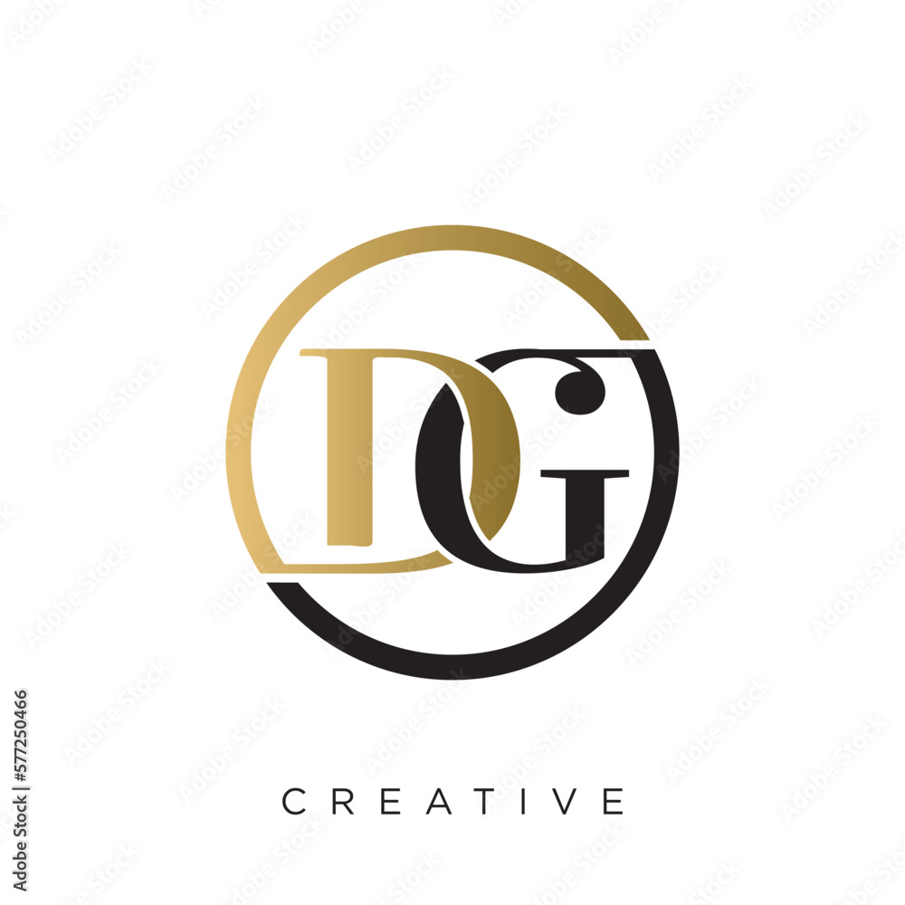 Fototapeta premium dg logo design vector luxury premium icon 