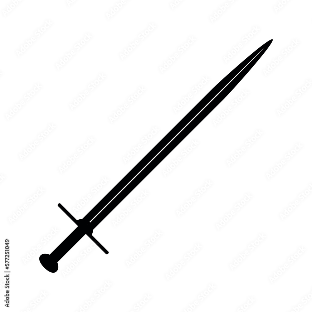 Sword icon on white. Sword icon on white.