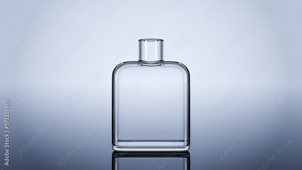 Clear bottle on the gradient background mockup 3d scene Clear bottle on the gradient background mockup 3d scene