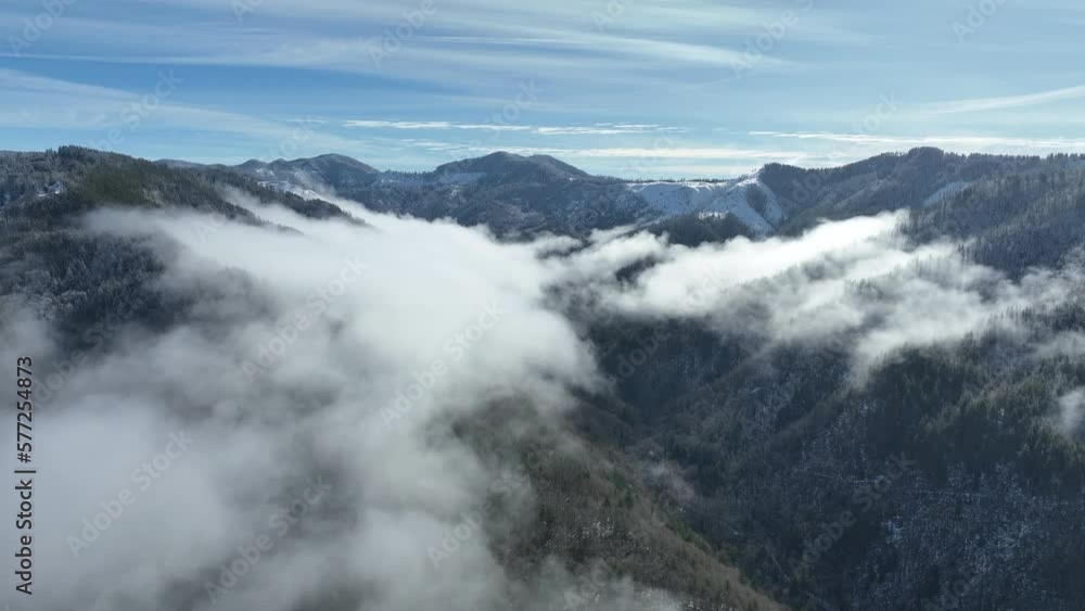 Clouds drift across the scenic coastal range of northern Oregon between Tillamook and Portland. The Coast Range is a series of mountain ranges along the Pacific coast, from Baja California to Alaska. Clouds drift across the scenic coastal range of northern Oregon between Tillamook and Portland. The Coast Range is a series of mountain ranges along the Pacific coast, from Baja California to Alaska.