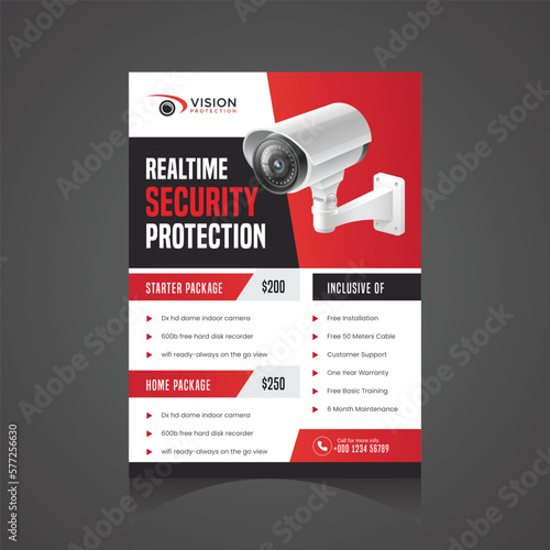 CCTV Promotional Flyer Template Design