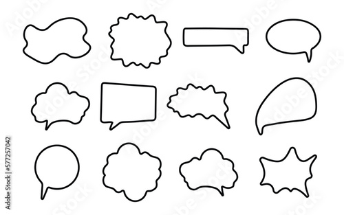set of comic speech bubbles, set of  speech bubbles, Collection of empty comic speech bubbles retro cartoon stickers pop art style vector illustration,  speech bubbles