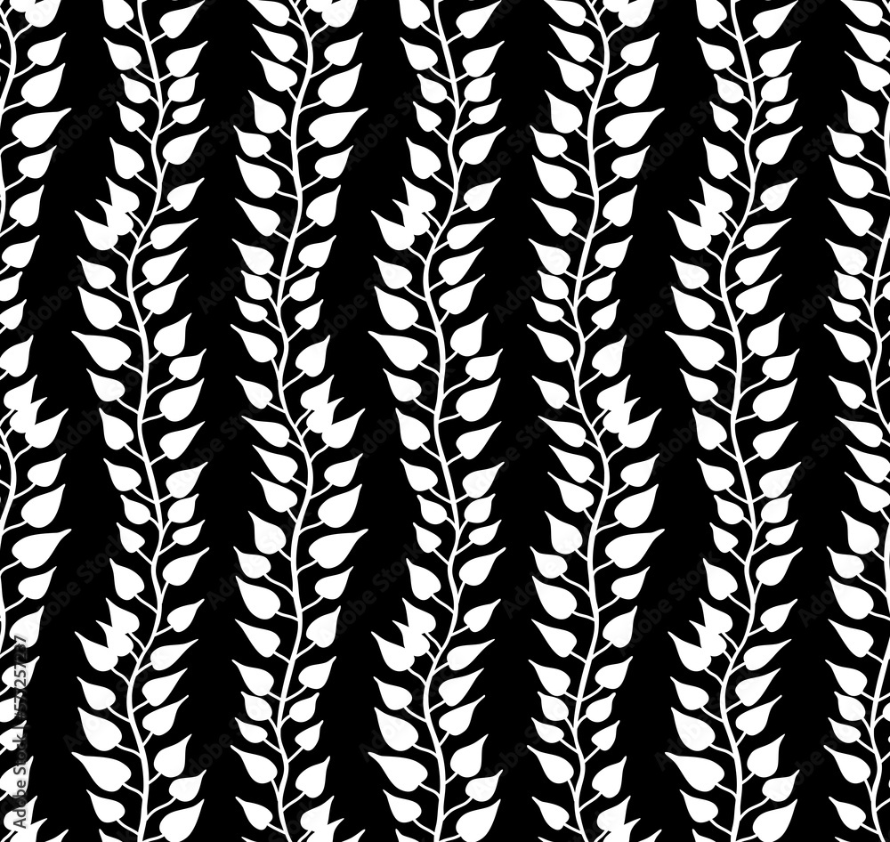 Seamless ivy pattern, floral linear print. Seamless ivy pattern, floral linear print.