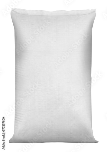 Murais de parede Sand bag or white plastic canvas sack isolated. PNG transparency