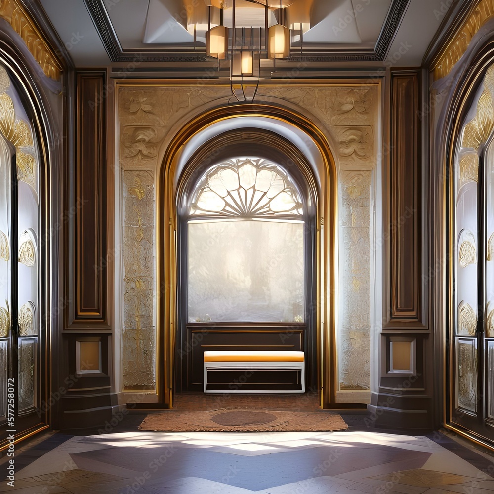 4 A inviting yet elegant entryway with a mirror and a small bench 2_SwinIRGenerative AI 4 A inviting yet elegant entryway with a mirror and a small bench 2_SwinIRGenerative AI