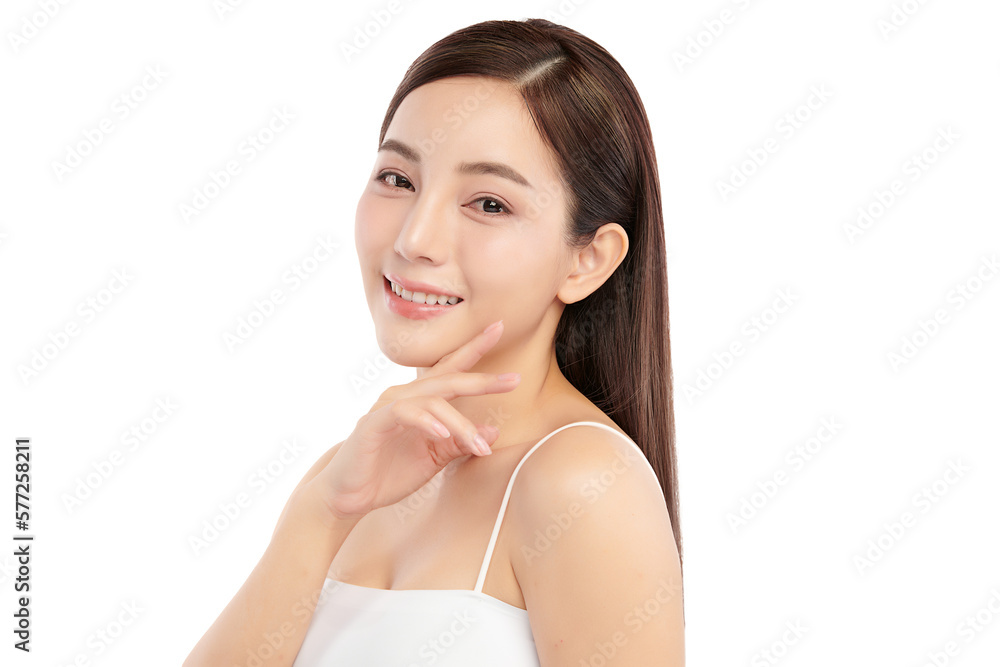 Beautiful young asian woman with clean fresh skin on white background, Face care, Facial treatment, Cosmetology, beauty and spa, Asian women portrait. Beautiful young asian woman with clean fresh skin on white background, Face care, Facial treatment, Cosmetology, beauty and spa, Asian women portrait.