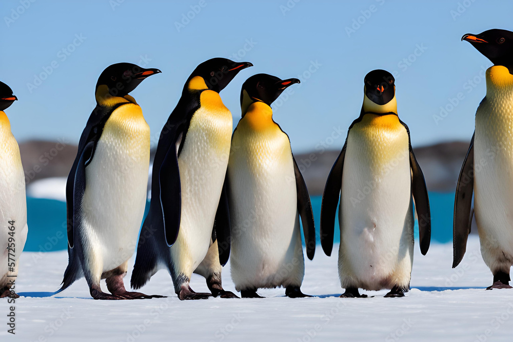 Fototapeta premium Penguin Parade: Meet Our Cute and Curious Friends