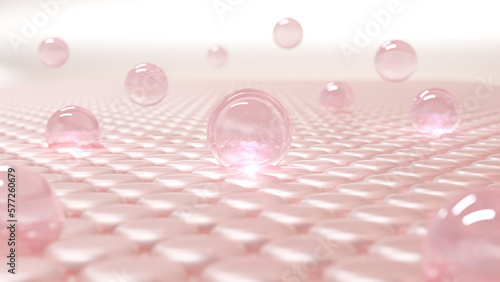 Fotografie 3D cosmetic Magic serum moisturizes and closes up sagging skin cells