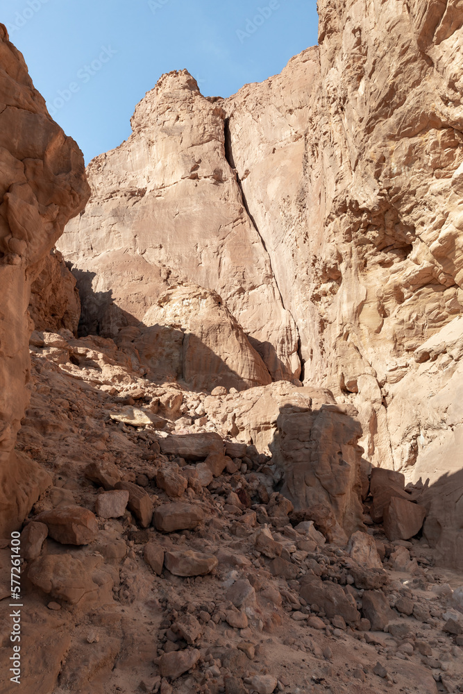 Fototapeta premium Fantastically beautiful landscape in the national park Timna, near the city of Eilat, in southern Israel
