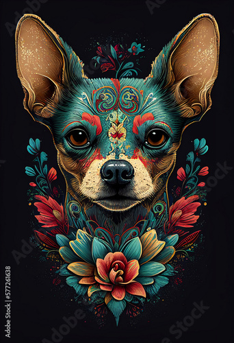 Mexican chihuahua illustration