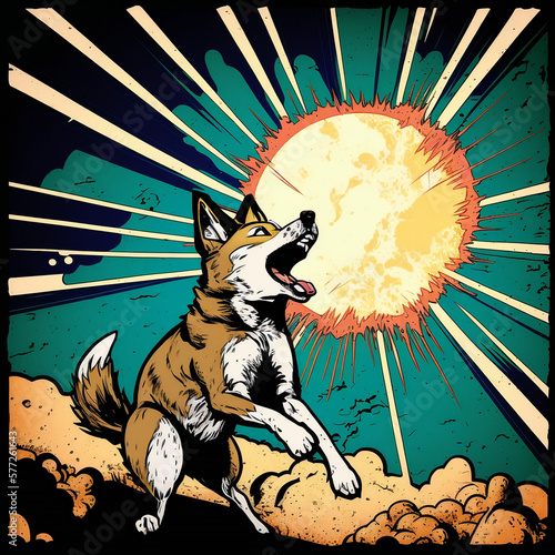 Dog sketch explosion