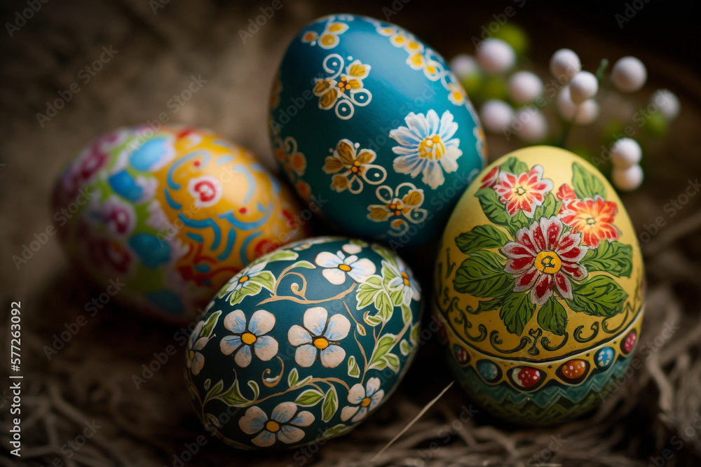 Easter eggs is a religious holiday that celebrates the resurrection of Jesus Christ, Generative AI Easter eggs is a religious holiday that celebrates the resurrection of Jesus Christ, Generative AI