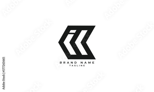 IC, IK, KI, CI, Abstract initial monogram letter alphabet logo design