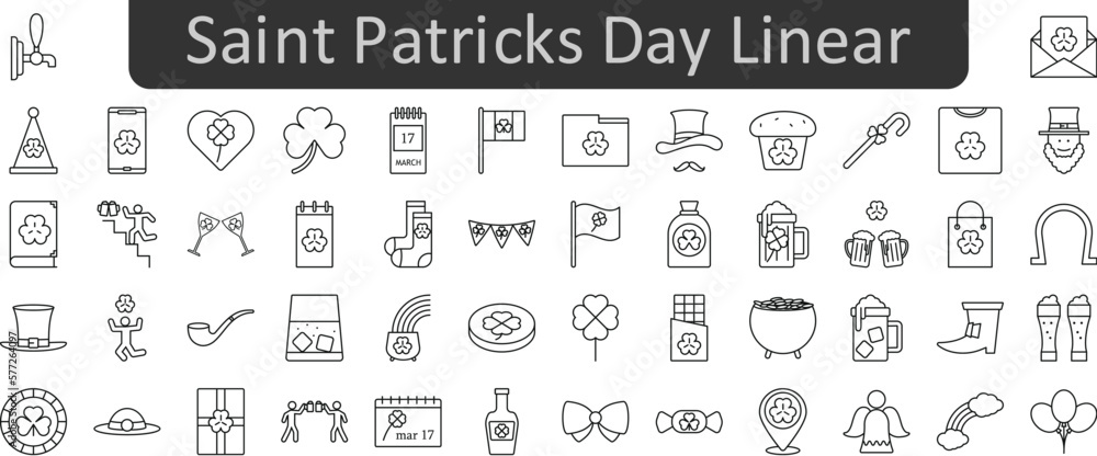 Saint patricks day Saint patricks day icons set. Web icon set. Website set icon vector.