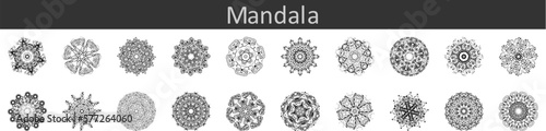 Mandala Mandala icons set. Web icon set. Website set icon vector.