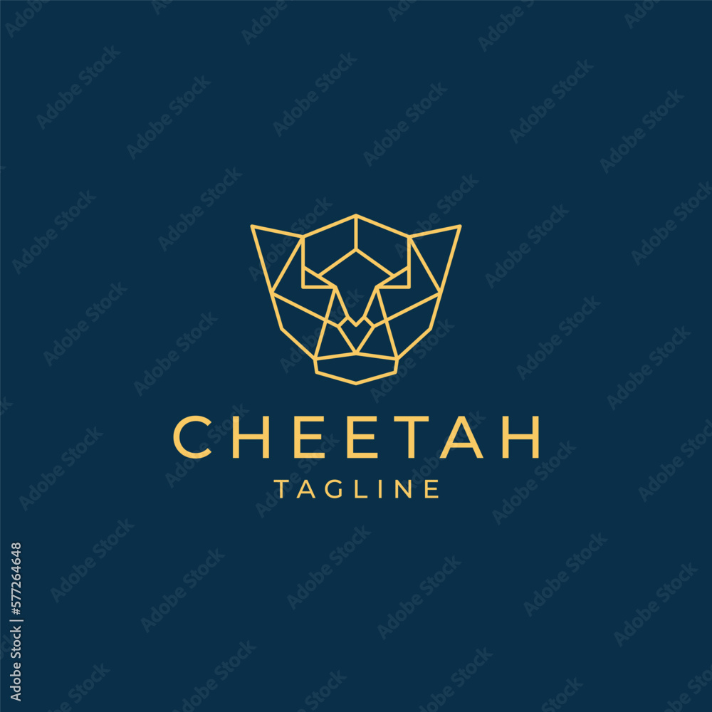 Cheetah geometric logo icon design template Cheetah geometric logo icon design template