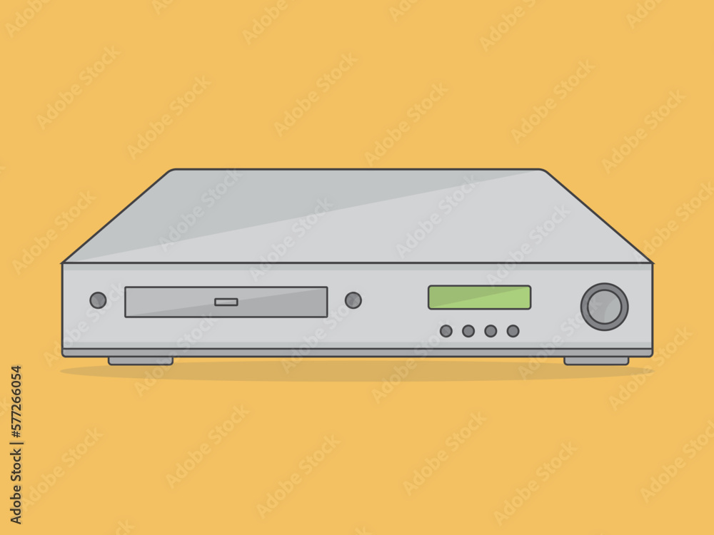 dvd cd player vhs player cassette player flat vector illustration retro tech 90s 80s nostalgia dvd cd player vhs player cassette player flat vector illustration retro tech 90s 80s nostalgia