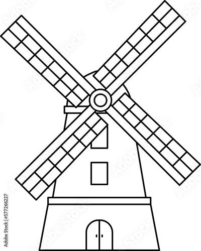 illustration of windmill